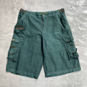 Turquoise Green Cargo Shorts W38
