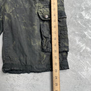 Black and green Cargo Shorts Men's Medium