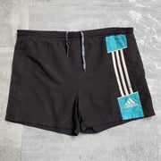 Vintage 90s Black Adidas Sport Shorts Men's Medium