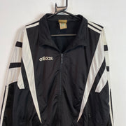 Vintage 90s Black and White Adidas Track Jacket Men's Large