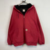 Vintage Red Carhartt zip up Heavyweight Hoodie Men's XXL