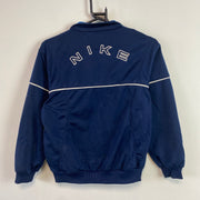 Vintage 90s Navy Nike Spell-Out Track Jacket Women's Medium