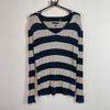 White and Navy Tommy Hilfiger Knitwear Jumper Women's XL
