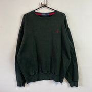 Vintage Dark Green Polo Ralph Lauren Sweatshirt Men's Large