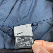 Y2K Navy Nike Swoosh Quilted Jacket Men's Large
