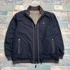 Navy and Grey Champion Fleece Reversible Jacket Men's XL