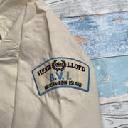 Cream White Henri Lloyd Bomber Jacket Men's Large