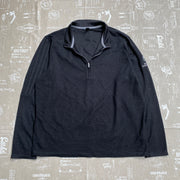 Black Adidas Quarter zip Track Jacket Men's Large