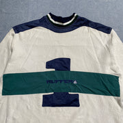 Vintage White and Green Short Sleeve Sweatshirt Men's XXL