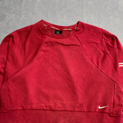 Red Nike Cropped Sweatshirt Women's Small