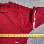Red Nike Cropped Sweatshirt Women's Small