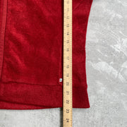 Y2K Red Adidas Fleece Jacket Women's Large