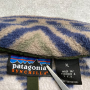 Brown and Navy Patagonia Fleece Men's XL