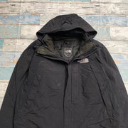 Black North Face Raincoat Men's Medium