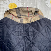 Navy Barbour Quilted Jacket Women's Large