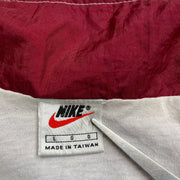 Vintage 90s White and Red Nike Windbreaker Men's Large