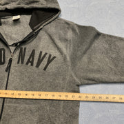 Grey Old Navy zip up Hoodie Men's Large