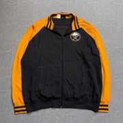 Vintage Orange and Black Old Time Hockey NHL zip up Sweatshirt Men's XXL