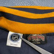 Vintage Orange and Black Old Time Hockey NHL zip up Sweatshirt Men's XXL