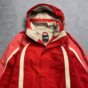 Red North Face Raincoat Women's Medium