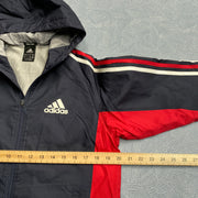 Navy and Red Adidas Raincoat Women's Large