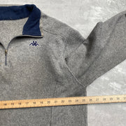 Grey Kappa Quarter zip Fleece Men's XL