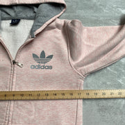 Pink Adidas zip up Hoodie Women's Small