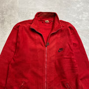Vintage 90s Red Nike zip up Fleece Men's Medium