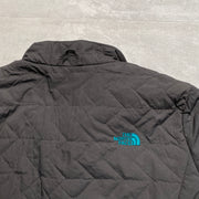 Grey North Face Quilted Jacket Women's Medium