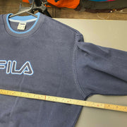 Y2K Navy Fila Sweatshirt Men's Small