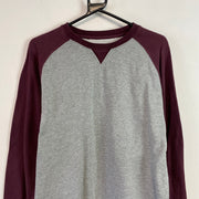 Grey and Red Dickies Sweatshirt Men's Medium