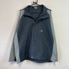 00s Y2K Grey and Navy Adidas Raincoat Men's Large