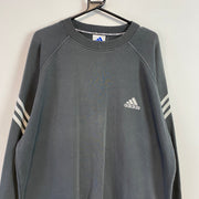 Vintage 90s Grey Adidas Sweatshirt Men's XL