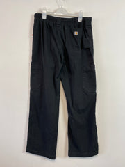 Black Carhartt Lightweight Cargo Trousers W30