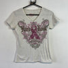 Y2K White Hard Rock Café Graphic Print T-Shirt Women's Small