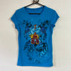 Y2K Blue Graphic Print T-Shirt Women's Medium