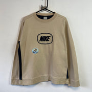 00s Beige Y2K Nike Sweatshirt Men's Small