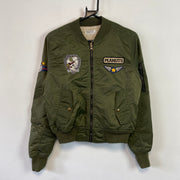 Military Green Snoopy Bomber Jacket Women's Medium
