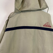 00s Y2K Beige Adidas Quilted Jacket Men's Large