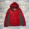 Grey and Red Columbia Raincoat Women's XXL