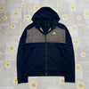 Navy and Grey Adidas Track Jacket Men's Small