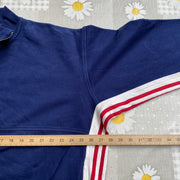 Vintage 90s Navy Adidas Quarter zip Sweatshirt Men's XL