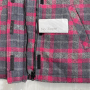 Red and Grey Carhartt Flannel Jacket Women's Medium
