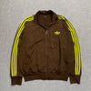 00s Brown Adidas Track Jacket Men's Large