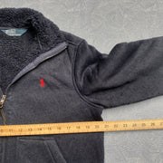 Vintage 90s Navy Polo Ralph Lauren Fleece Lined Jacket Men's Small