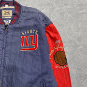 Vintage Navy and Red Mirage New York Giants Baseball Varsity Jacket men's XL