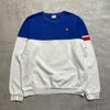White and Blue Le Coq Sportif Sweatshirt Men's Large