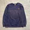 Sunfaded Navy Carhartt Sweatshirt Men's Medium