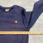 Sunfaded Navy Carhartt Sweatshirt Men's Medium