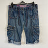 Y2K Blue Cargo Jean Shorts Women's Large